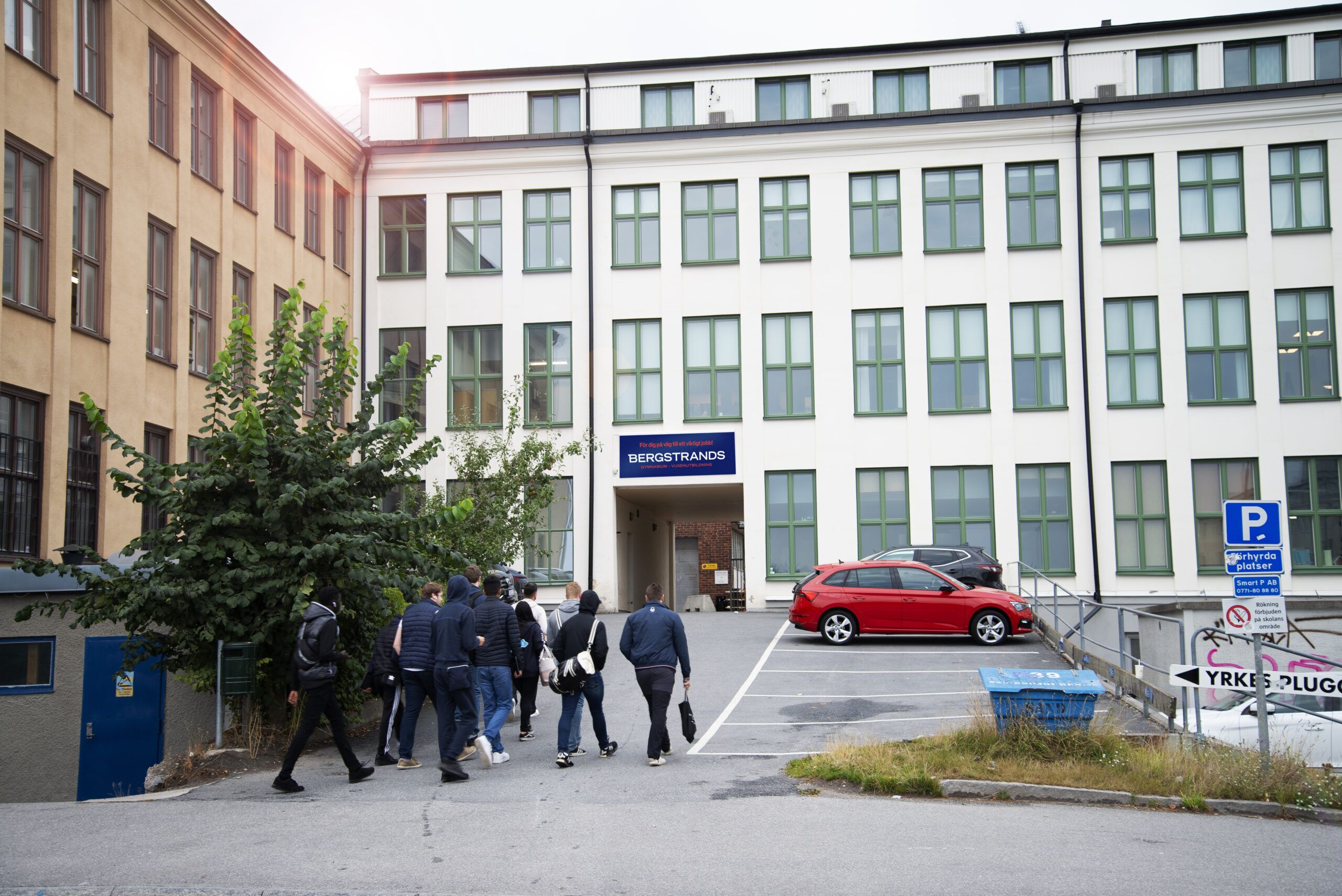 Fasad johannesfred Bergstrands Gymnasium Stockholm